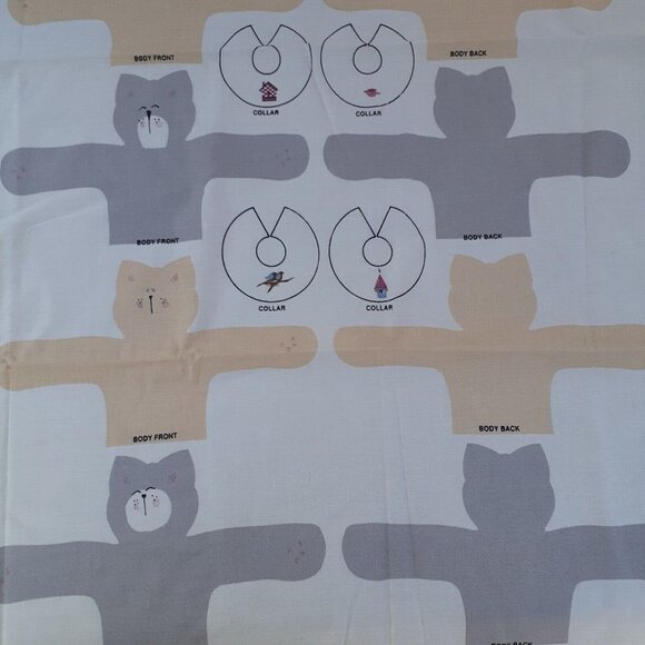 VTG Daisy Kingdom Kitty Angel Garland Fabric Panel 1996 - Picture 1 of 6